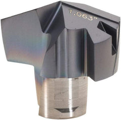 Iscar - Series ICM, 27mm Diam Grade IC908 Replaceable Drill Tip - Carbide, TiAlN/TiN Finish, 27 Seat Size - Caliber Tooling