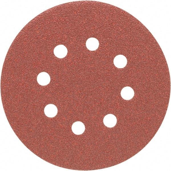 Porter-Cable - 5" Diam, 40 Grit, Aluminum Oxide Hook & Loop Disc - Coarse Grade, Coated, C Weight Paper Backing, - Caliber Tooling