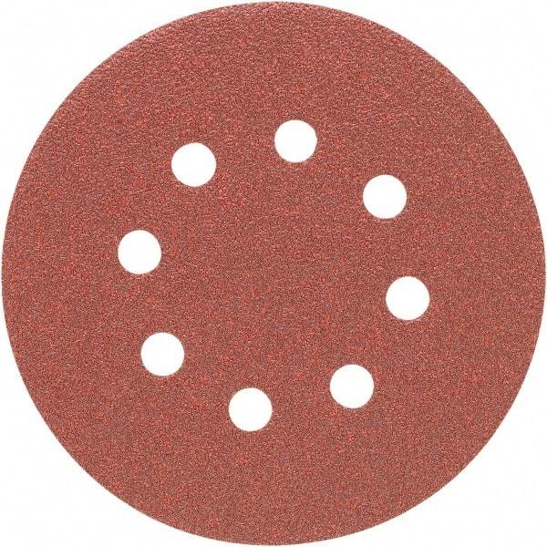 Porter-Cable - 5" Diam, 220 Grit, Aluminum Oxide Hook & Loop Disc - Very Fine Grade, Coated, C Weight Paper Backing, - Caliber Tooling