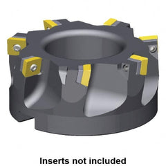 Kennametal - 8 Inserts, 100mm Cut Diam, 32mm Arbor Diam, 9.17mm Max Depth of Cut, Indexable Square-Shoulder Face Mill - 0/90° Lead Angle, 50mm High, SDET 1204.. Insert Compatibility, Series KSSM - Caliber Tooling