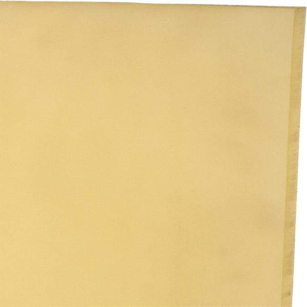 Made in USA - 1/2" Thick x 12" Wide x 1' Long, Polyurethane Sheet - Natural, 80A Hardness, ±0.025 Tolerance - Caliber Tooling