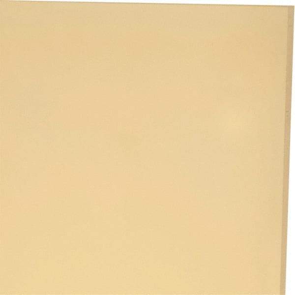 Made in USA - 1/8" Thick x 24" Wide x 1' Long, Polyurethane Sheet - Natural, 95A Hardness, ±0.010 Tolerance - Caliber Tooling