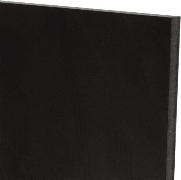 Made in USA - 1/4" Thick x 48" Wide x 2' Long, Polyurethane Sheet - Black, 60A Hardness, ±0.015 Tolerance - Caliber Tooling