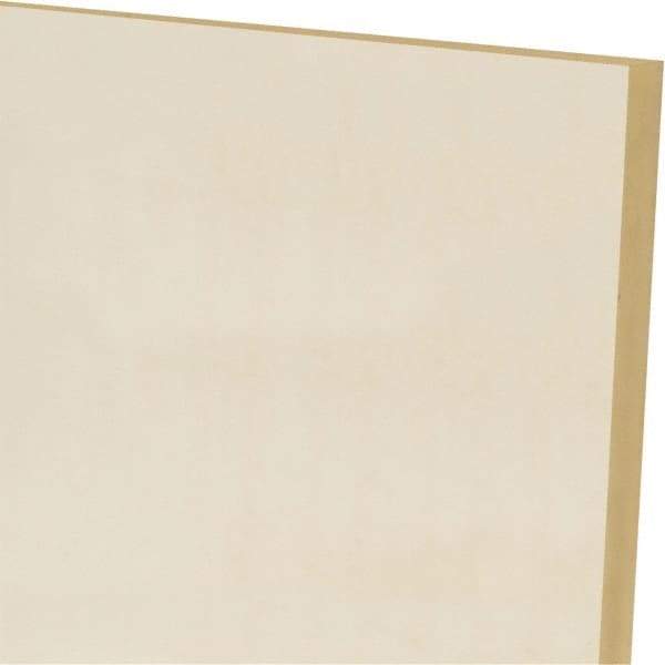 Made in USA - 1/4" Thick x 24" Wide x 2' Long, Polyurethane Sheet - Natural, 60A Hardness, ±0.015 Tolerance - Caliber Tooling