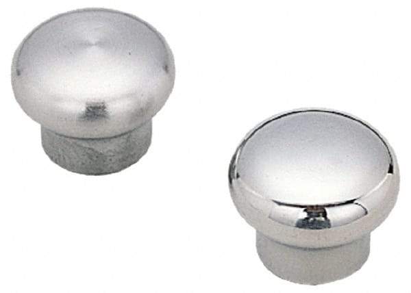 Sugatsune - 304 Stainless Steel Round Drawer or Lid Knob - 1-25/64" Base Diam, 1-63/64" Diam, 1-11/32" High, M5x0.8 - Caliber Tooling