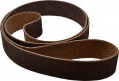 Brite Star - 3" Wide x 132" OAL, 80 Grit, Aluminum Oxide Abrasive Belt - Aluminum Oxide, Coarse, Nonwoven, Series SC-BS - Caliber Tooling