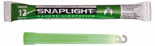 Cyalume - 10 Piece Green Chemical Lightstick - 6 Inch Long, 12 Hours Illumination Time, Nonflammable, Nontoxic and Waterproof, Snap and Shake Activation Method - Caliber Tooling