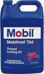 Mobil - Mobilmet 766, 1 Gal Bottle Cutting Fluid - Straight Oil, For Automatic Lathe Operations, Broaching, Gear Shaving, Milling, Parting-Off, Planing, Shaping, Tapping, Threading - Caliber Tooling