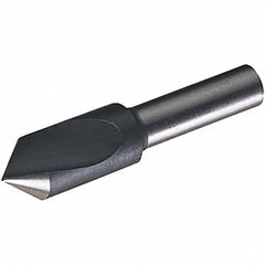 Chicago-Latrobe - 3/8" Head Diam, 1/4" Shank Diam, 1 Flute 82° High Speed Steel Countersink - Caliber Tooling