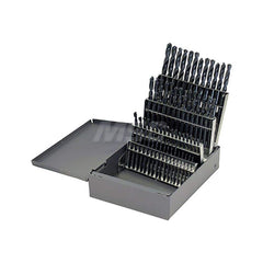 Drill Bit Set: Screw Machine Length Drill Bits, 60 Pc, 135 °, High Speed Steel Oxide, Split-Point, Straight Shank, Series 159