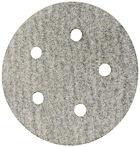 Made in USA - 5" Diam, 100 Grit, Silicon Carbide Hook & Loop Disc - Fine Grade, Coated, B Weight Paper Backing, - Caliber Tooling