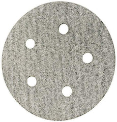 Made in USA - 5" Diam, 100 Grit, Silicon Carbide Hook & Loop Disc - Fine Grade, Coated, B Weight Paper Backing, - Caliber Tooling