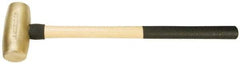 American Hammer - 10 Lb Head 2" Face Brass Head Hammer - 26" OAL, Wood Handle - Caliber Tooling