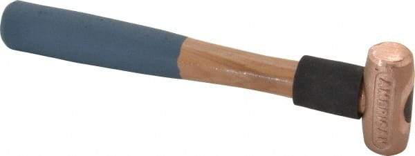 American Hammer - 1/2 Lb Head 1" Face Bronze Nonmarring Hammer - 10" OAL, Wood Handle - Caliber Tooling