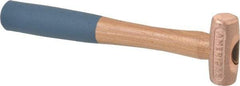 American Hammer - 1/2 Lb Nonsparking Copper Head Hammer - 10" OAL, 2" Head Length, 1" Face Diam, 10" Hickory Handle - Caliber Tooling