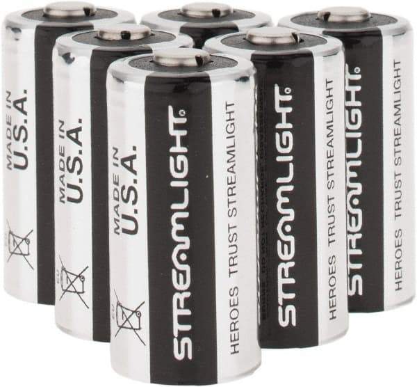 Streamlight - Size CR123A, Lithium, 6 Pack, Standard Battery - 3 Volts - Caliber Tooling