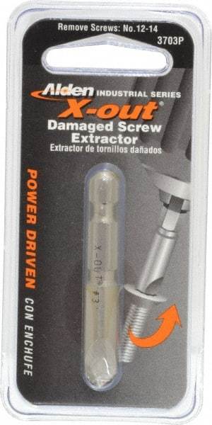 Alden - Screw Extractor - #3 Extractor for #12 to #14 Screw, 2" OAL - Caliber Tooling