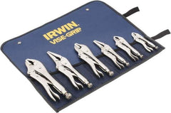 Irwin - 6 Piece Locking Plier Set - Comes in Tool Roll - Caliber Tooling