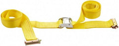 Value Collection - 16' Long x 2" Wide, 1 Ply, Polyester Web Sling - Yellow - Caliber Tooling