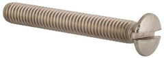 Value Collection - M6x1.00 Metric Coarse, 45mm OAL Slotted Drive Machine Screw - Oval Head, Grade 18-8 & A2 Stainless Steel, Uncoated, Without Washer - Caliber Tooling