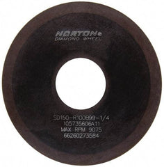 Norton - 4" Diam x 1-1/4" Hole x 1/16" Thick, 150 Grit Surface Grinding Wheel - Diamond, Type 1A1, Very Fine Grade, Resinoid Bond - Caliber Tooling