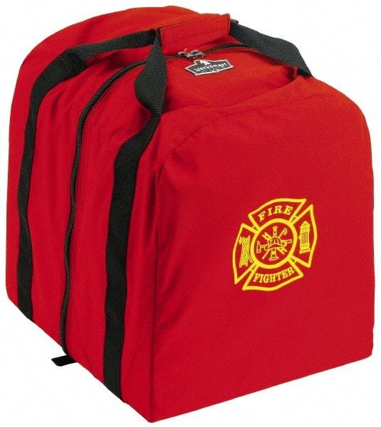 Ergodyne - 0 Pocket, 5400 Cubic Inch, 1000D Nylon Empty Gear Bag - 18 Inch Wide x 15 Inch Deep x 20 Inch High, Red, Fire and Rescue Logo, Model No. 5063 - Caliber Tooling