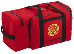 Ergodyne - 3 Pocket, 7,280 Cubic Inch, 600D Polyester Empty Gear Bag - 21 Inch Wide x 15 Inch Deep x 16 Inch High, Red, Fire and Rescue Logo, Model No. 5005P - Caliber Tooling