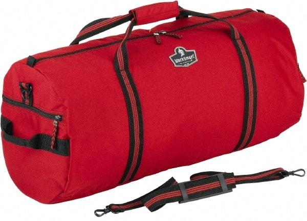 Ergodyne - 2 Pocket, 2,600 Cubic Inch, 600D Nylon Empty Duffel Bag - 23 Inch Wide x 11 Inch Deep x 12 Inch High, Red, Model No. 5020 - Caliber Tooling