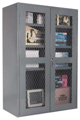 Durham - 3 Shelf Visible Storage Cabinet - Steel, 36" Wide x 18" Deep x 60" High, Gray - Caliber Tooling