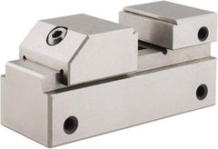 Interstate - 1" Jaw Width, 3/4" Jaw Opening Capacity, 1/2" Jaw Height, Toolmaker's Vise - Flat Jaw, 2.56" OAL x 2-1/2" OAH - Caliber Tooling