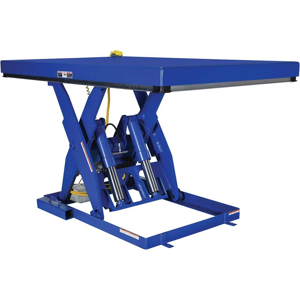 Vestil - Lifting Tables; Type: Electric Hydraulic Lift ; Lift Style: Scissor ; Style: Electric ; Load Capacity (Lb.): 6000.000 ; Minimum Height (Inch): 8 ; Lift Height (Inch): 44 - Exact Industrial Supply