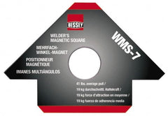 Bessey - 4-3/4" Wide x 9/16" Deep x 3-1/4" High Magnetic Welding & Fabrication Square - 41 Lb Average Pull Force - Caliber Tooling