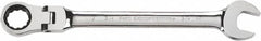 GearWrench - 1/2" 12 Point Flexhead Combination Wrench - Chrome Vanadium Steel, Full Polish Finish - Caliber Tooling