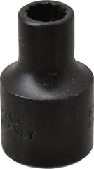 Proto - 1/4", 3/8" Drive, Standard Hand Socket - 12 Points, 1-3/32" OAL, Alloy Steel, Black Finish - Caliber Tooling