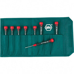 Wiha - 8 Piece Torx Screwdriver Set - Bit Sizes: Torx T1, T2, T3, T4, T5, T6, T-7 & T-8 - Caliber Tooling