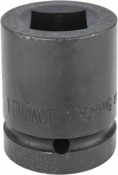 Armstrong - 1" Drive 1" Standard Impact Socket - 2-1/2" OAL - Caliber Tooling