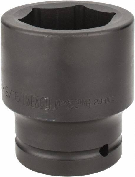 Armstrong - 1-1/2" Drive 2-9/16" Standard Impact Socket - 6 Points, 4-1/4" OAL - Caliber Tooling