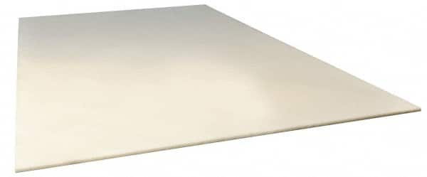 Made in USA - 1/4" Thick x 1' Wide x 2' Long, PVDF/Kynar Sheet - Natural, Shore D-72 Hardness, ±5% Tolerance - Caliber Tooling