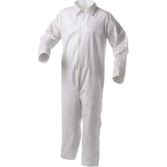 KleenGuard - Size M Film Laminate General Purpose Coveralls - White, Zipper Closure, Serged Seams - Caliber Tooling