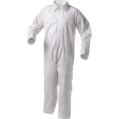 KleenGuard - Size 2XL Film Laminate General Purpose Coveralls - White, Zipper Closure, Serged Seams - Caliber Tooling