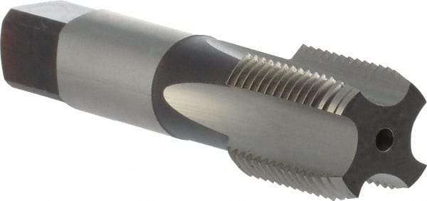 DORMER - 1/2-14" BSPP, 4 Flutes, Bottoming Chamfer, Bright Finish, High Speed Steel British Standard Pipe Tap - Series E547 - Exact Industrial Supply