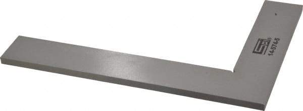 SPI - 6-3/4" Blade Length, 4" Base Length Steel Square - 0.0015" Accuracy, Beveled Edge - Caliber Tooling