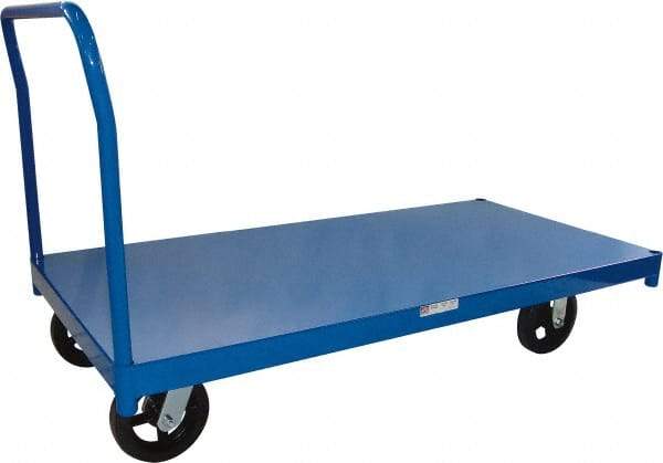 PRO-SOURCE - 1,200 Lb Capacity Steel Platform Truck - Steel Deck, 24" OAW, Rubber Casters - Caliber Tooling