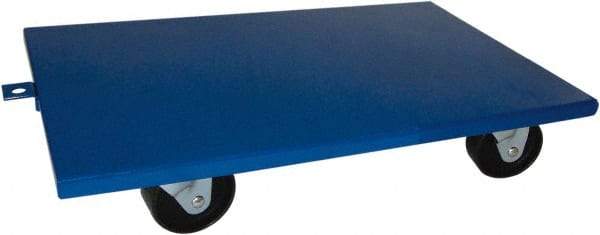 PRO-SOURCE - 1,600 Lb Capacity Steel Lip Down Dolly - 30" Long x 18" Wide, 4" Wheels - Caliber Tooling