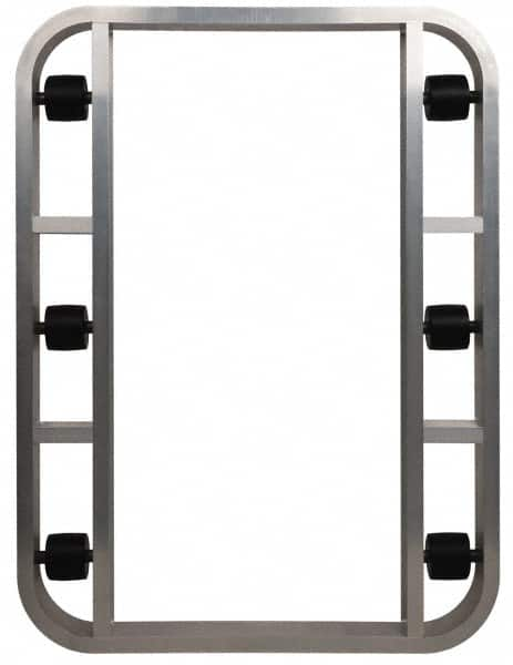 PRO-SOURCE - 4,000 Lb Capacity Aluminum Pallet Dolly - 48" Long x 36" Wide x 4-1/2" High, 3-1/4" Wheels - Caliber Tooling