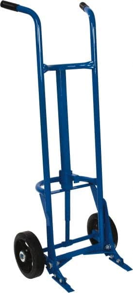 PRO-SOURCE - 1,000 Lb Load Capacity, 55 Gal Drum Hand Truck - 23-3/4" Wide x 61" High, 2 Wheels - Caliber Tooling