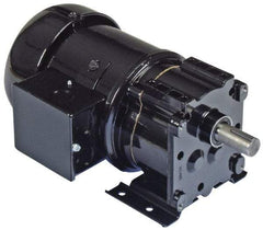 Bison Gear - 115/230 Volt, 47 RPM, 35.8:1 Gear Ratio, Parallel Gearmotor - 294 Torque, 1/4 hp, TEFC Enclosure - Caliber Tooling