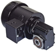 Bison Gear - 115/230 Volt, 124 RPM, 13:1 Gear Ratio, Right Angle Gearmotor - 32 Frame, 76 Torque, TEFC Enclosure - Caliber Tooling