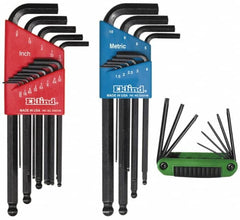 Eklind - 30 Piece L-Key Combo Hex Key Set - Exact Industrial Supply