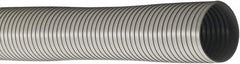 Flexaust - 6" ID, 4.411 Hg Vac Rating, 2.5 psi, PVC Vacuum & Duct Hose - 25' Long, Gray, 15" Bend Radius, -10 to 150°F - Caliber Tooling